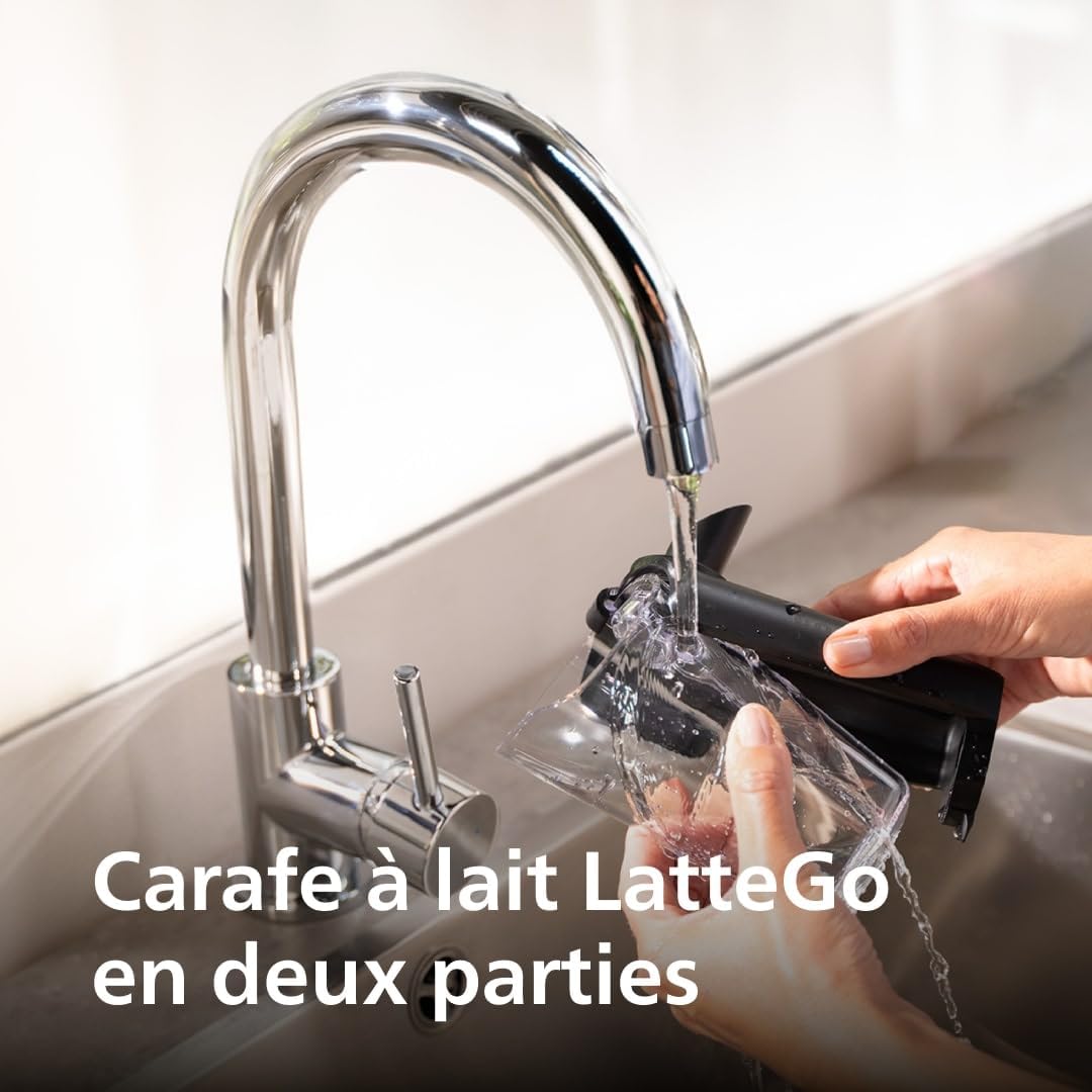 Série 5400 Machine Expresso (EP5441/50)-Café à Grain - LatteGo Mousseur à Lait,12 Spécialités de Café,Affichage Intuitif,4 Profils Utilisateur,Noir