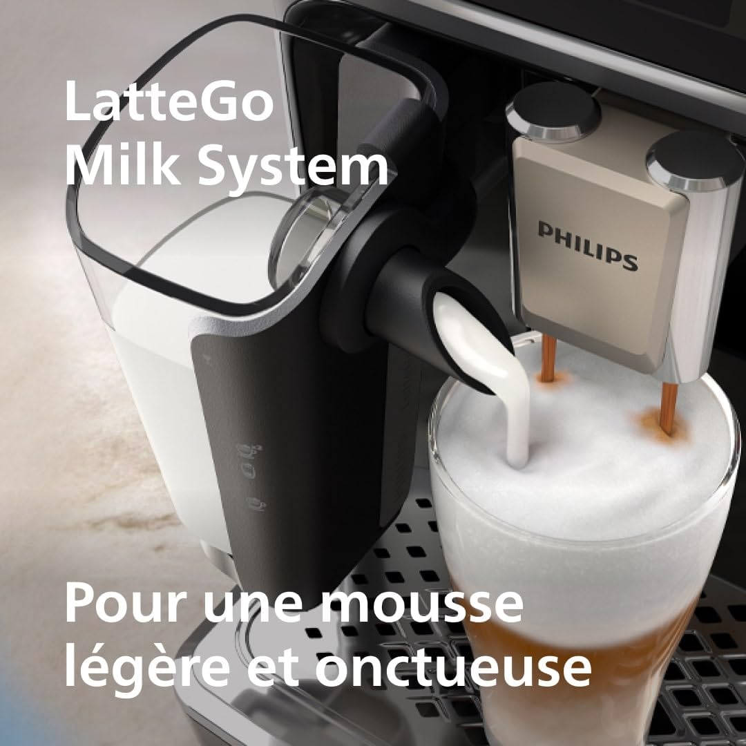 Série 5400 Machine Expresso (EP5441/50)-Café à Grain - LatteGo Mousseur à Lait,12 Spécialités de Café,Affichage Intuitif,4 Profils Utilisateur,Noir