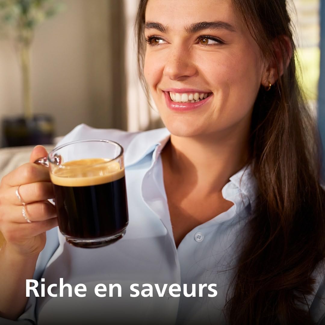 Série 5400 Machine Expresso (EP5441/50)-Café à Grain - LatteGo Mousseur à Lait,12 Spécialités de Café,Affichage Intuitif,4 Profils Utilisateur,Noir